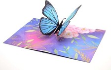 Carte Pop-Up 3D Papillon Morpho Bleu – Carte Unique Pour Toutes Les Occasions