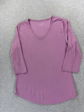 Seg'ments 3/4 Sleeve Performance Pullover Shirt (Women's Medium) Purple