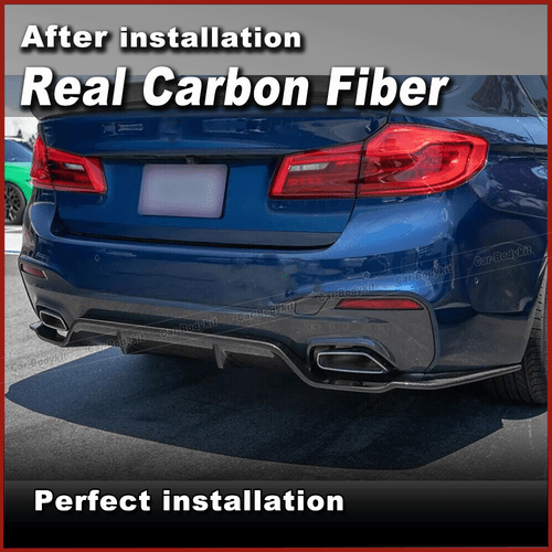 Difusor trasero de carbono parachoques trasero alerón para BMW G30 G38 paquete M 2017-2019 - Imagen 3 de 10
