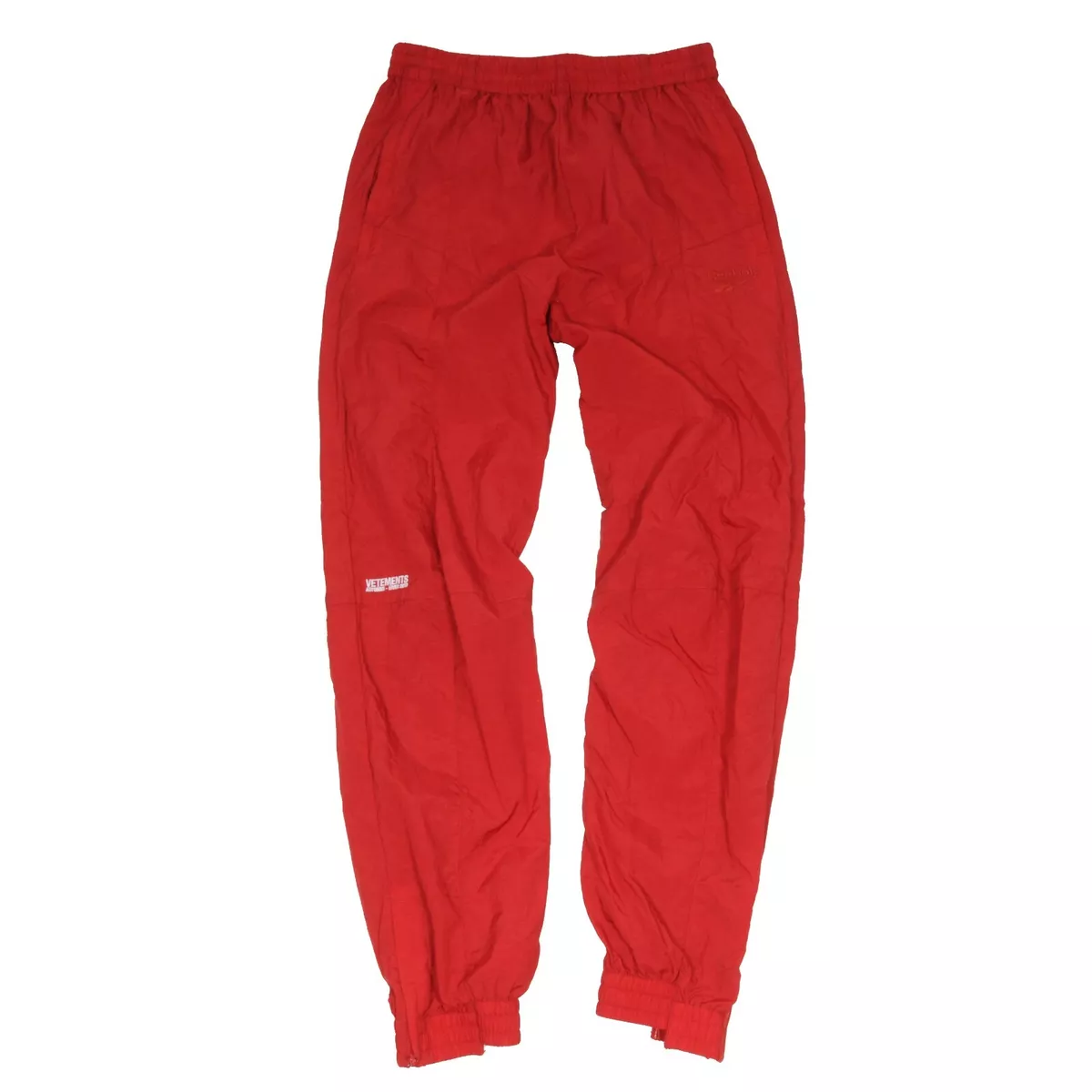 Vetements Womens Reebok Shell Track Pants Size Medium Red White