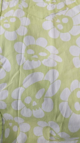Retrofit Men's Lime Green Floral Short Sleeve Button-Up Shirt Size Small - Picture 4 of 8