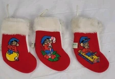 An American Tale Fivel 1986 McDonald Sears Mini Christmas Stockings Lot of 3