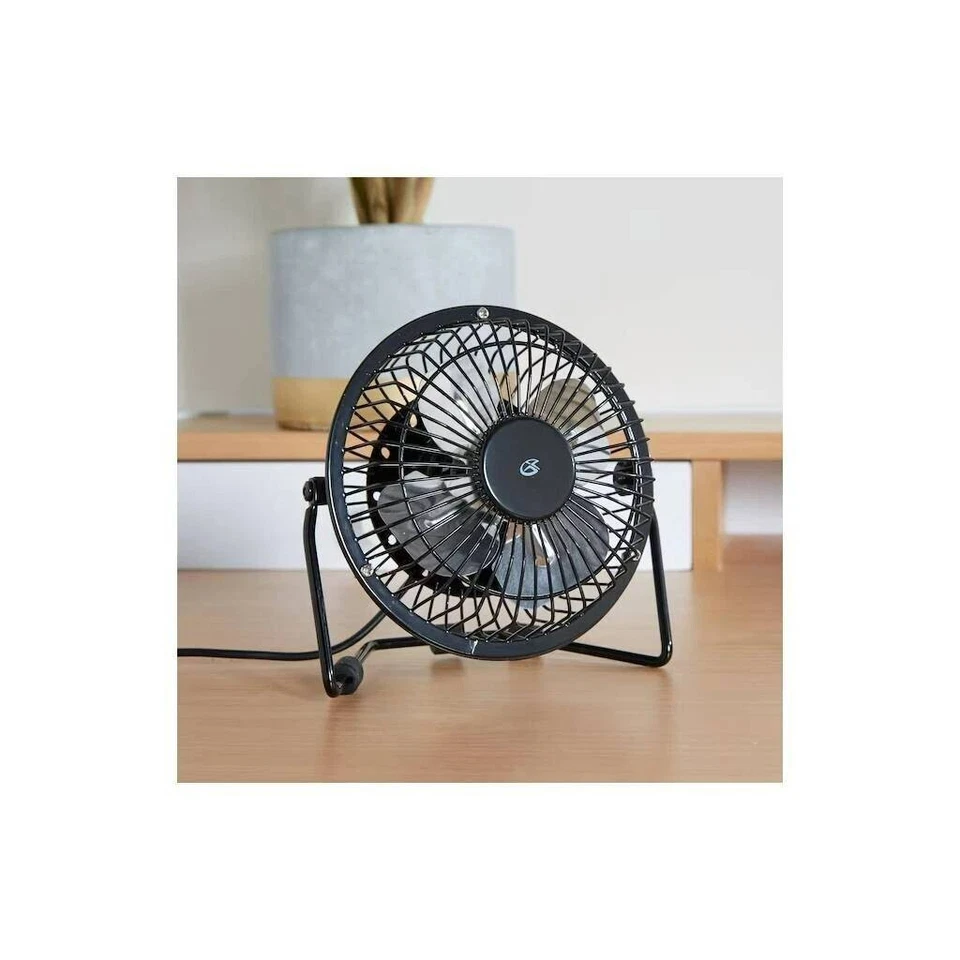 Ventilador Personal GPX Mini 4" USB en Negro, Compatible con Ordenadores, Portátiles y Puerto Foto 3 de 4