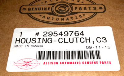GENUINE Allison HD/B500/4000RDS/T400 Transmission C3 Clutch Housing 29549764