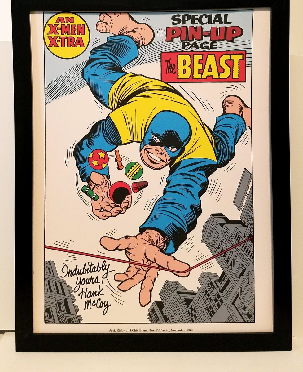 Uncanny X-Men Beast by Jack Kirby 9x12 FRAMED Marvel Comics