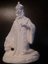 Vintage Ceramic Nativity Christmas  king wise man 7" holland mold ready to paint