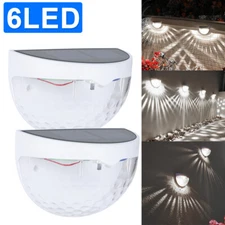 Waterproof 6 LED Solar Light Outdoor Wall Lamps Energy Garden Fence Path Lamps