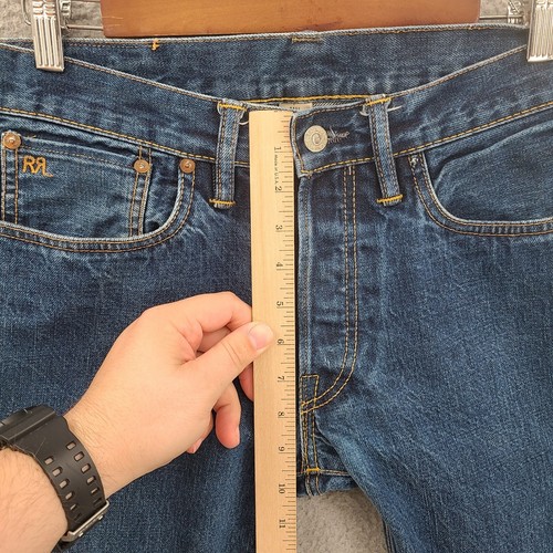 RRL Double RL Jeans Mens 32x32 (Actual 31x32) Blue Slim Fit Japanese Selvedge - Picture 6 of 16