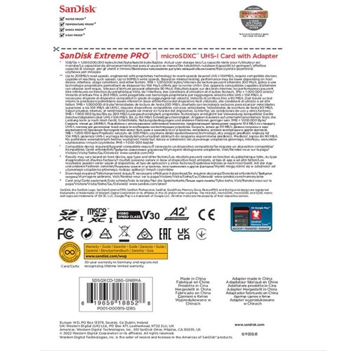 Karta micro SD SanDisk Extreme PRO 64GB 128GB 256GB 512GB 1TB karta pamięci A2 V30 - Zdjęcie 12 z 17