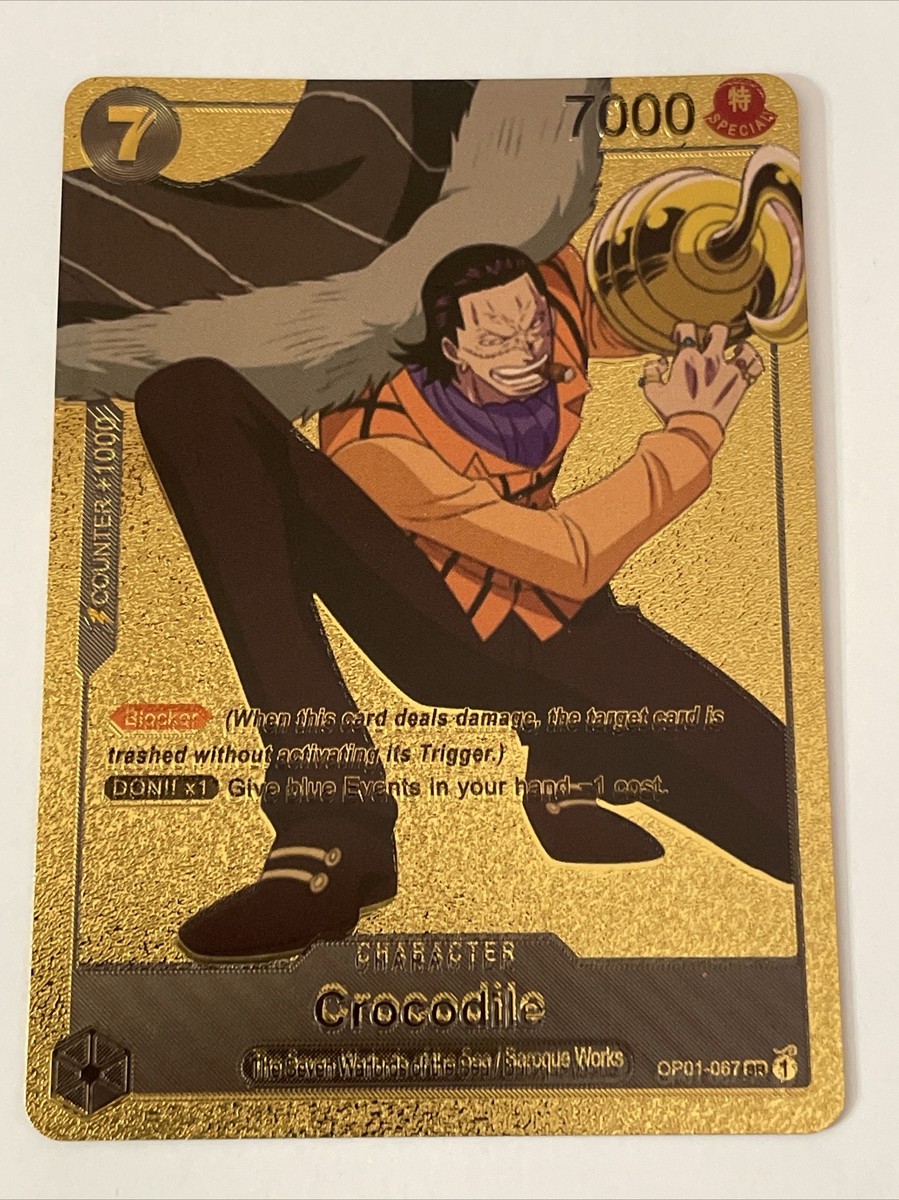 CROCODILE One Piece Anime GOLD FOIL FAN ART Custom Collectible CCG