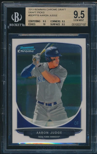 BGS 9.5 AARON JUDGE 2013 Bowman Chrome Draft Yankees Rookie Card RC GEM MINT