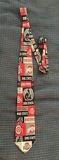 Ralph Marlin Ohio State Block  Play Polyester Tie Necktie