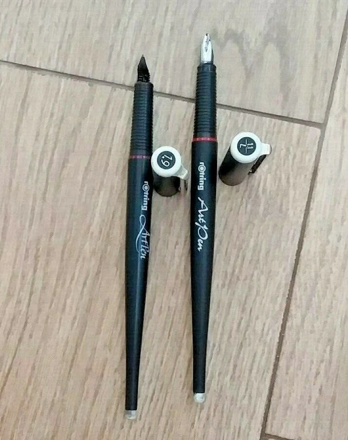 Plumín estilográfico Rotring vintage Alemania plata M 600 antiguo funcionando. Foto 2 de 4