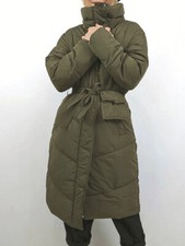 Rrp £189 Rino & Pelle 42/ 14-16 Uk Pine Padded Coat, Belt & Mini Bag Zip Pockets