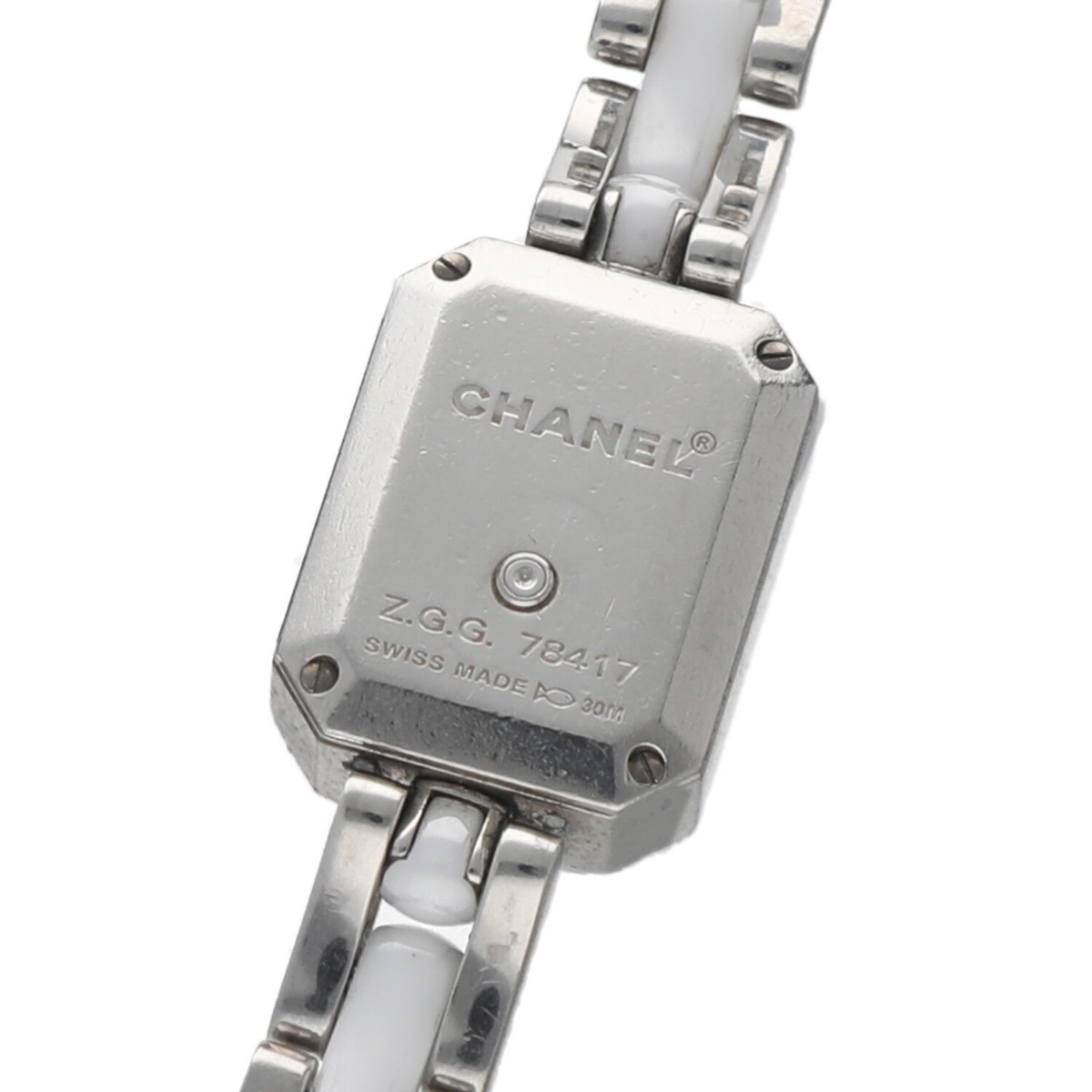 Chanel Premiere Triple Row White Ceramic Steel Diamond Quartz