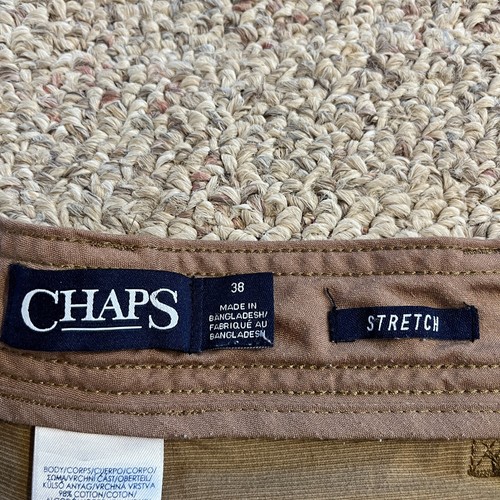Chaps Stretch Mens Cargo Shorts Size 38 Beige Tan Cotton - Picture 9 of 12