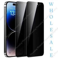 Privacy Screen Protector Tempered Glass Lot For iPhone 15 14 13 12 11 XS 8 7 LOT