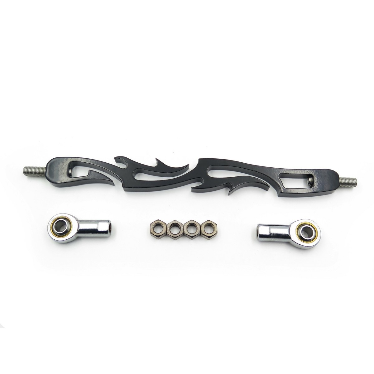HongK Harley 85-08 Softail 80-08 FLHR FLT FLHT Black Slotted Flame
