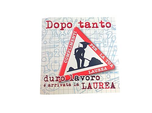 LINA OFFICINE GRAFICHE CREATIVE Biglietto Laurea, Regali 3d Uomo o Donna, (v9h)