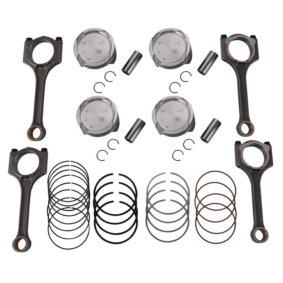 Engine Piston Kit Connecting Rod+Crankshaft Main Bearing For 2014-18 Hyundai Kia Foto 2 de 4