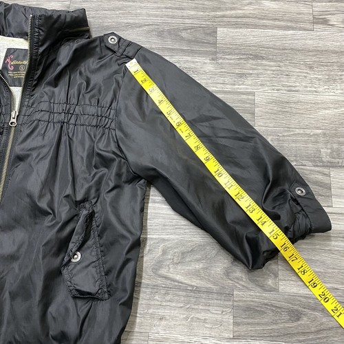 EDDIE BAUER Full Zip Up 3/4 Sleeves Black Windbreaker Jacket Women's Size Small - Picture 11 of 11