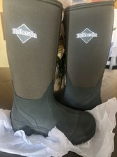 hellorain Mens Rain Boots, 7 mm Neoprene Rubber Muck Boots for Men, Waterproof
