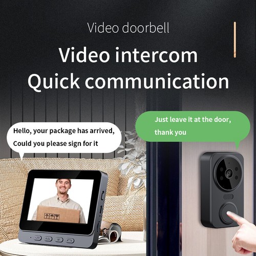 WiFi Wireless Intercom Smart Doorbell Video Security Camera Doorbell Chime - Picture 5 of 7