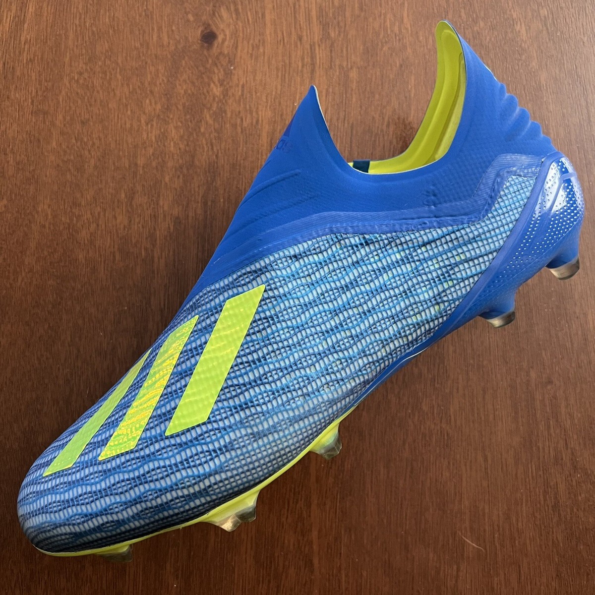 Adidas X 18+ FG/AG Energy Mode - Blue/Yellow Soccer Cleats Adidas X 18+ FG/AG Energy Mode - Blue/Yellow Soccer Cleats