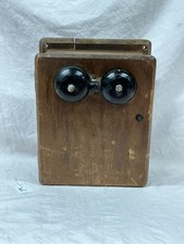 VINTAGE ~ Wall Phone Box Ringer ~ Wooden Bell Ringer Box ~ For Parts K