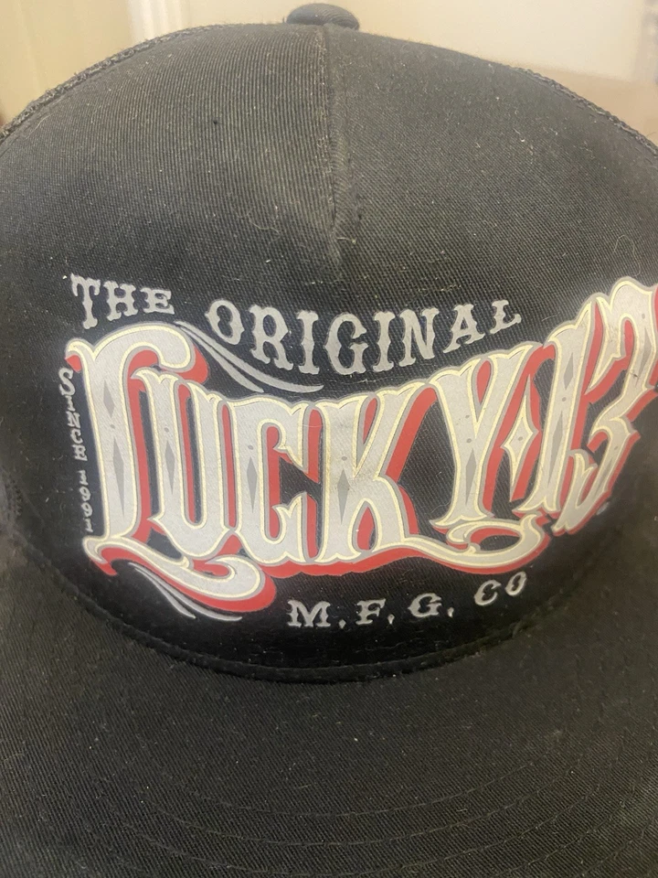 Auténtico sombrero de camionero LUCKY 13 The Old Towne malla Snapback carbón Foto 4 de 4