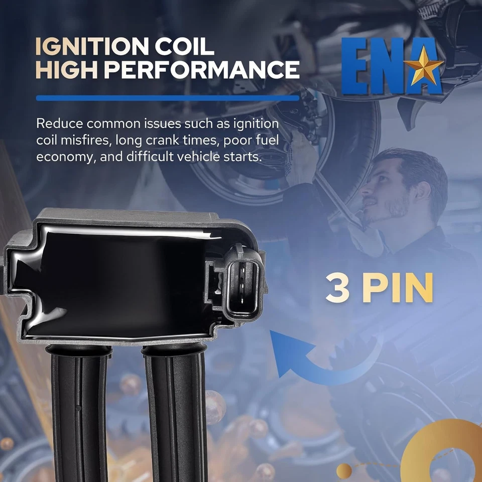 Paquete de 8 piezas de bobinas de encendido 5,7 V8 HEMI para Dodge Ram 1500 2500 3500 cargador Jeep Foto 4 de 4