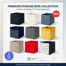 DRONA Storage Box Cube Basket for IKEA KALLAX Shelf Organiser 33x38x33cm
