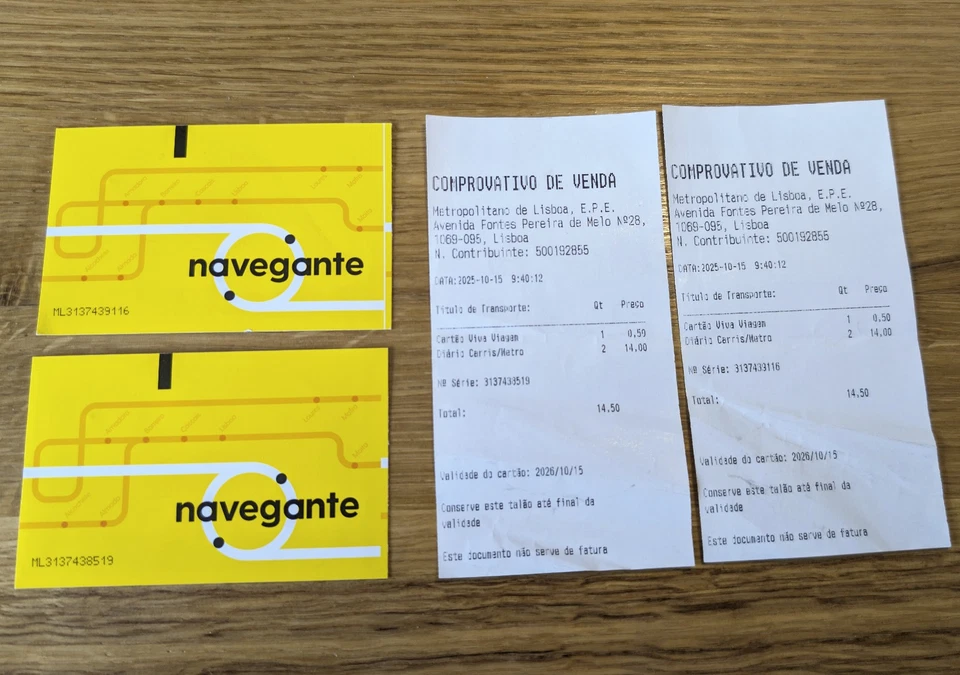 2 x navegante für Lissabon Nahverkehr mit 2 x 24h-Tickets je Karte - Bild 2 von 2
