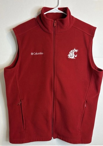 Columbia Sportsware Crimson WSU Washington State University Fleece Herren Weste LG