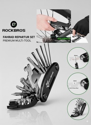 ROCKBROS 16in1 Multitool Fahrrad Funktionswerkzeug Reperatur Faltwerkteug