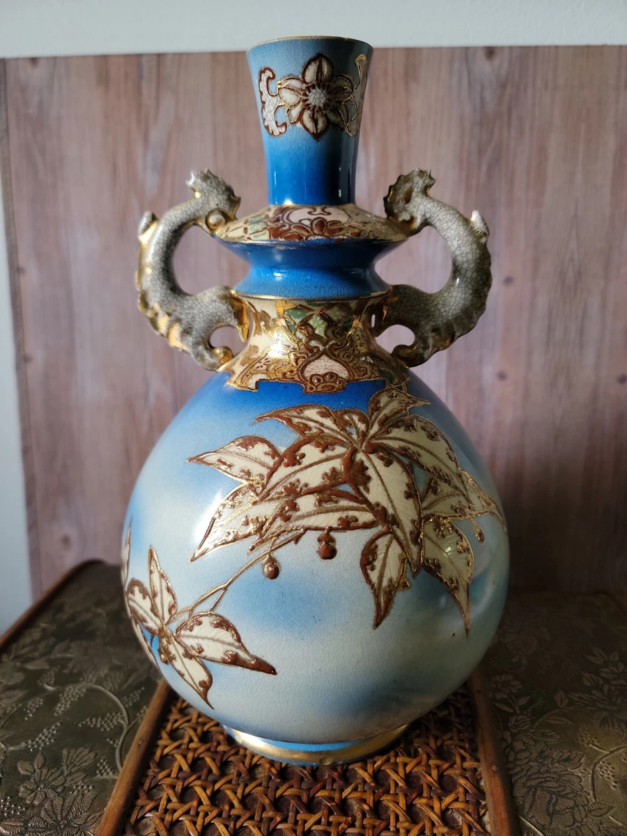 陶瓷古董原始1850-1899 年日本花瓶| eBay