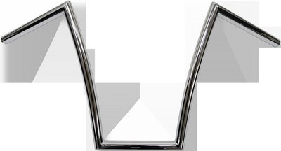 Todds Cycle 0601-2547 1 in. Stripper Handlebars 14 in. Rise Chrome