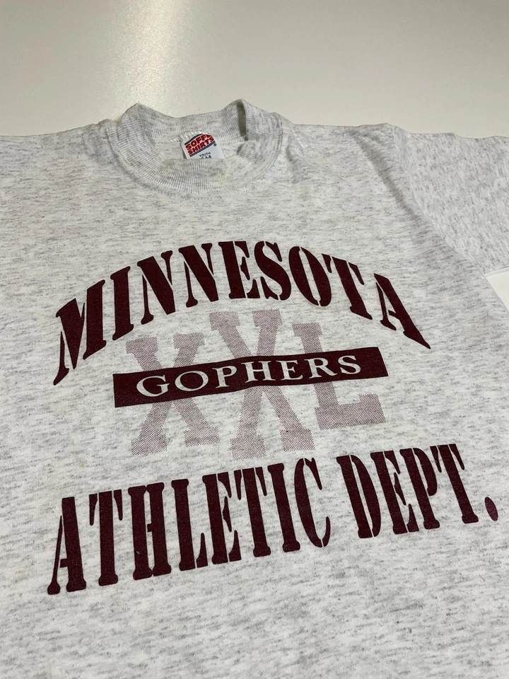 Camiseta De Colección Minnesota Gophers Juvenil S Hecha en EE. UU. Puerta Trasera Puntada Única Años 90 Foto 2 de 4
