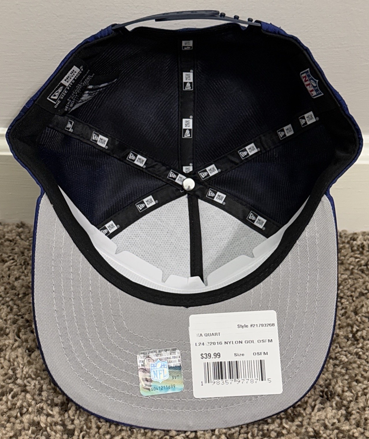 New Era Tennessee Titans The Golfer Blue Nylon Snapback Adjustable Retro Hat Cap