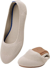 Stylish Women's Knit Ballet Flats - Comfortable Slip-On Ballerina Shoes