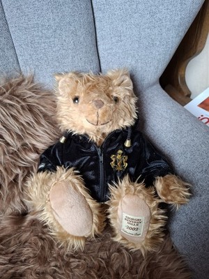 Teddy Bär sitzend Giorgio Beverly Hills schwarze Jacke 29 cm Kollektion 2002 