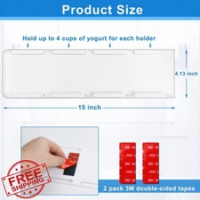 Fridge Yogurt Organizer Slider, Holds 4 Yogurts, 1 Pack