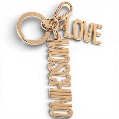 Fashion Love Moschino Schlüsselanhänger Damen Gold Metall