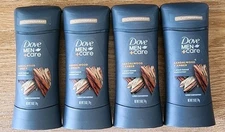(4) Dove Men+Care Antiperspirant Deodorant Stick Sandalwood & Amber EXP 10/2026