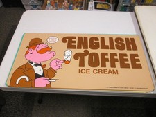 Baskin Robbins ice cream 1977 store poster sign ENGLISH TOFFEE candy