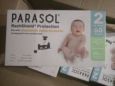 Parasol Chlorine-Free Diapers with RashShield Protection - Size 2 - 80ct
