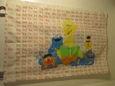 1 Vtg Muppets Sesame Street Double Sided Pillow Case ABC's Alphabet 29"x20" 1980