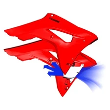 For Honda CRF250R 14-17 Cycra 1CYC-1888-32 Powerflow Style 2 Red Radiator Shroud