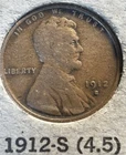 1912s  Lincoln cent nice original VG/F Condition Coin, Great color