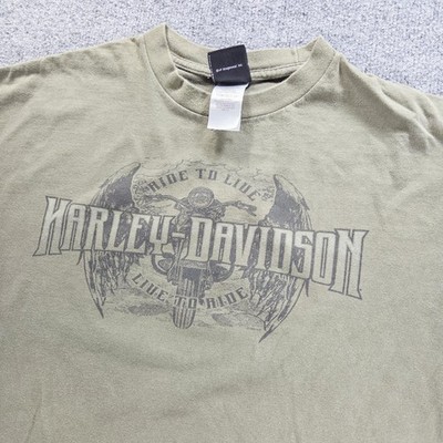 Harley Davidson Shirt Mens 3XL Green Live To Ride UAE Map Biker Graphic
